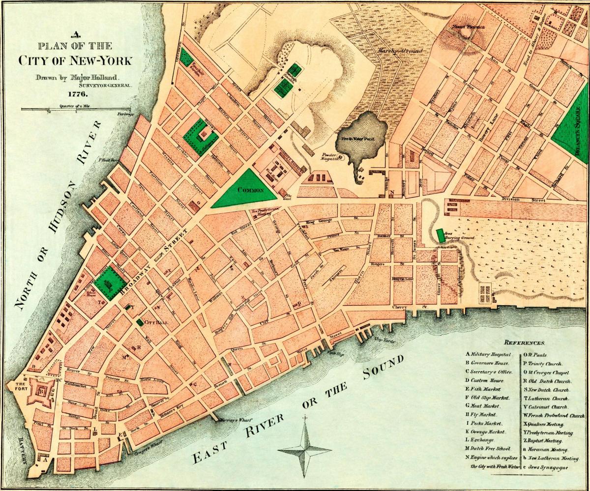 Nova York 1776 mapa