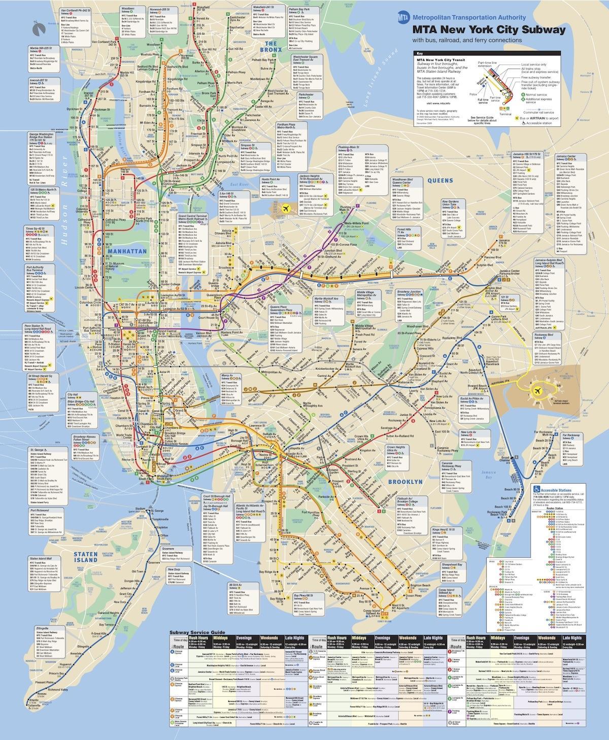 MTA NYC trem mapa