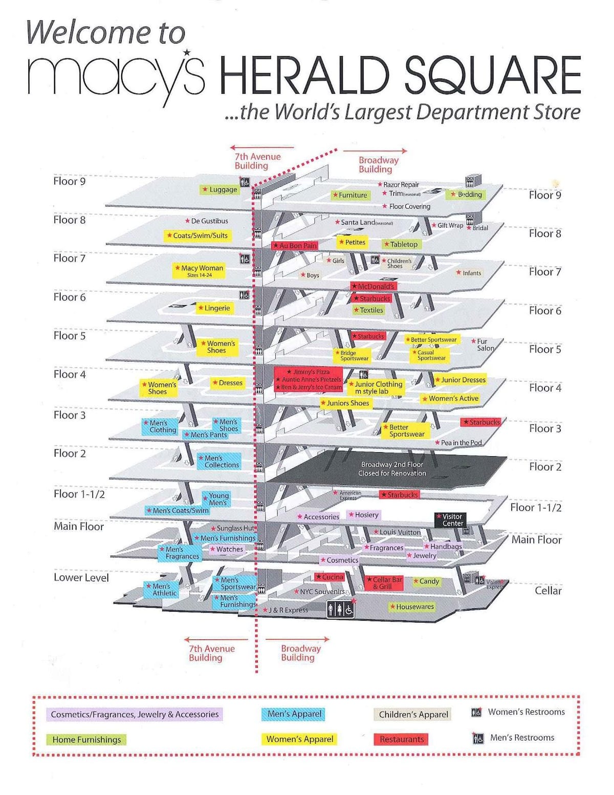 Macy's de Nova York mapa