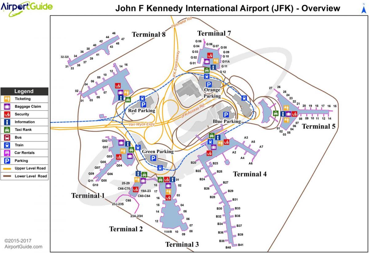 Newark, nj, mapa do aeroporto