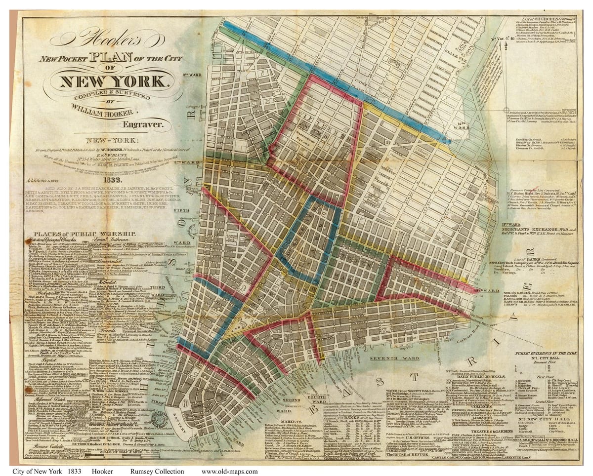 Nova York mapas históricos