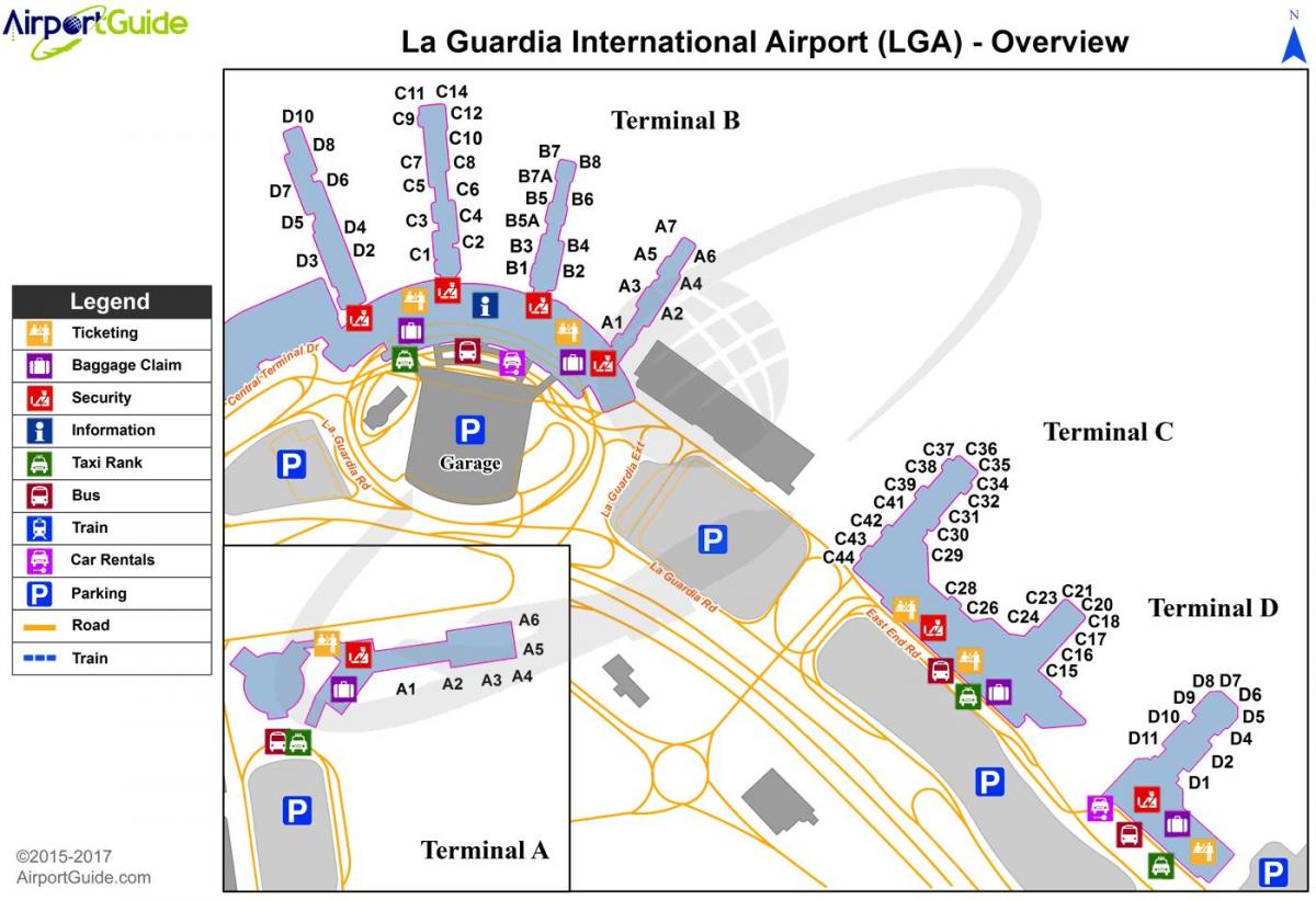 Nova YORK laguardia airport mapa
