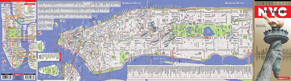 mapa da Cidade de Nova York ruas e avenidas