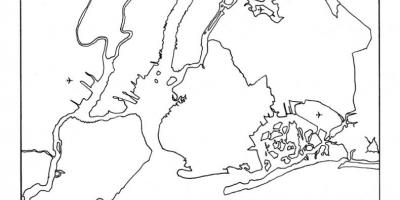 Mapa em branco da Cidade de Nova York