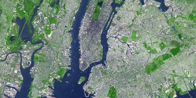 Mapa da aérea, a Cidade de Nova York