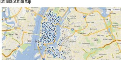 O Citi bike mapa de nova YORK