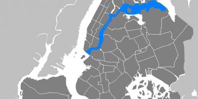 East river de nova YORK mapa