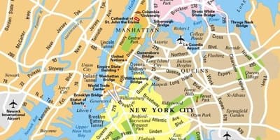 Printable mapa de Nova York