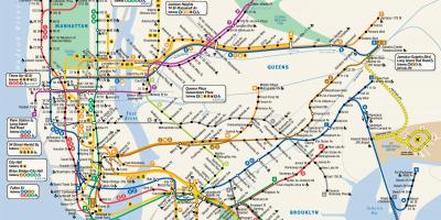 Nova York MTA mapa do metropolitano