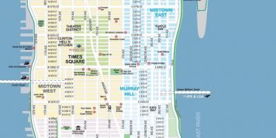 Mapa da cidade de nova YORK bairro com ruas