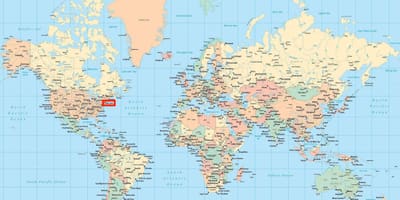 Mapa mostrando a Nova York