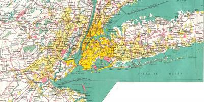 Mapa mostrando a Nova York