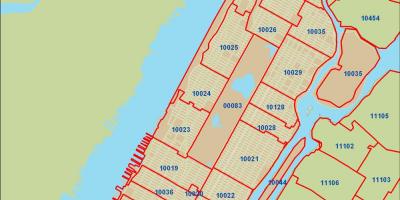 Mapa de NYC código postal