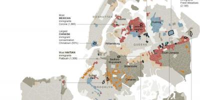 A Cidade de nova York etnia mapa