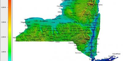 Mapa topográfico da cidade de nova YORK